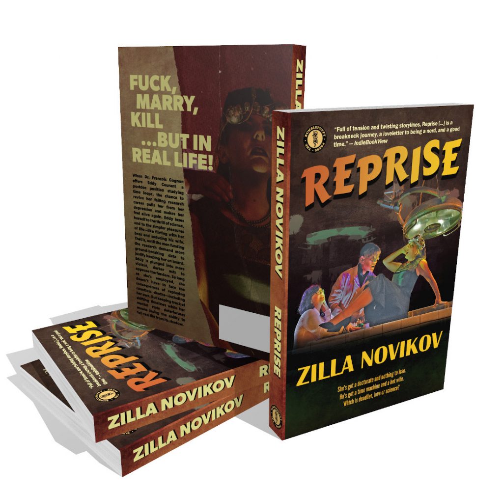 Image shows copies of Reprise paperback against a white background.