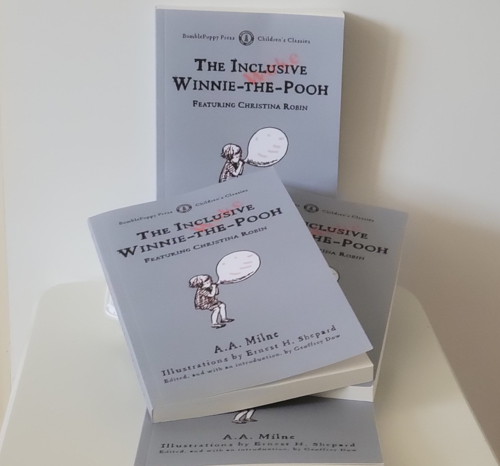 Photo shows copies of The Inclusive Winnie-the-Pooh